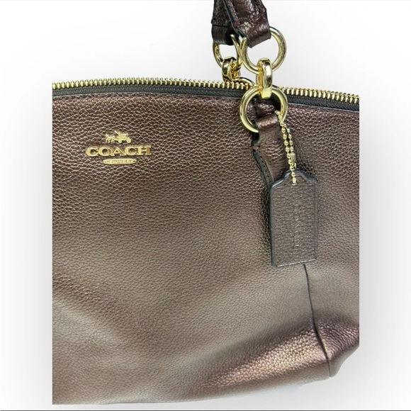 Coach F56127 Metallic Bronze Small Kelsey Satchel - $295 MSRP crossbody NWT - Picture 7 of 12